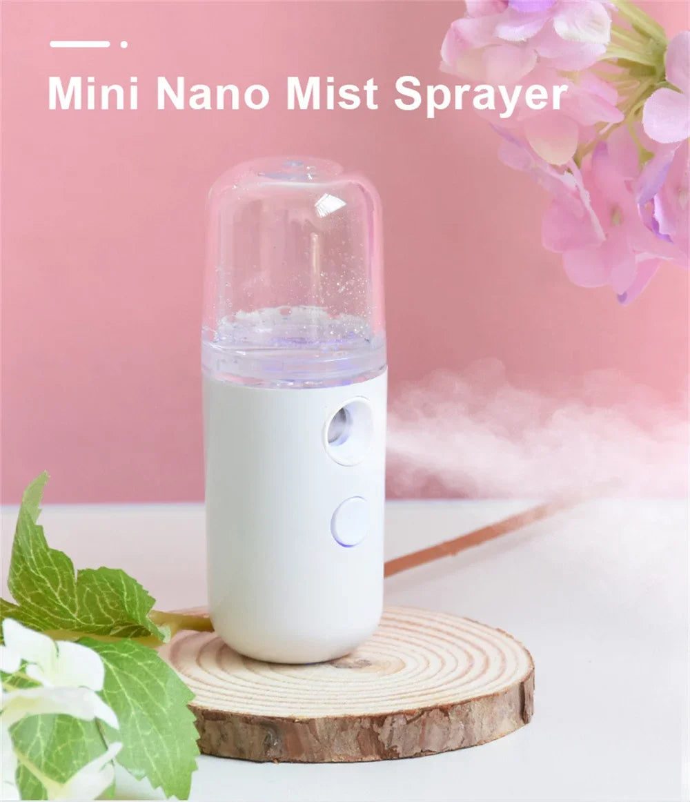 Nano Facial Hydrator Sprayer Face Steamer Nebulizer For Home And Travel Use.