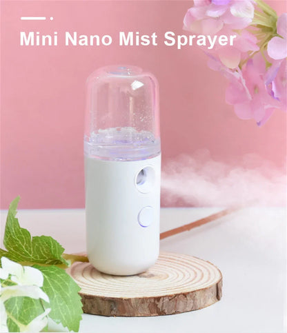 Nano Facial Hydrator Sprayer Face Steamer Nebulizer For Home And Travel Use.