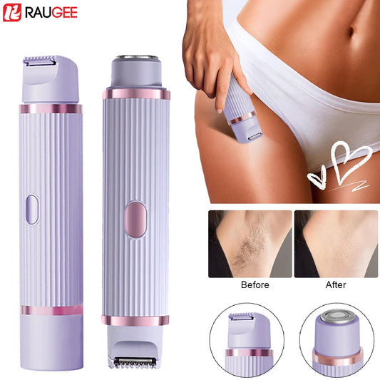 2 in 1 Electric Shaver for Women Double Head Body Hair Removal Underarm Bikini ,body Hair Trimmer Electric Razor
