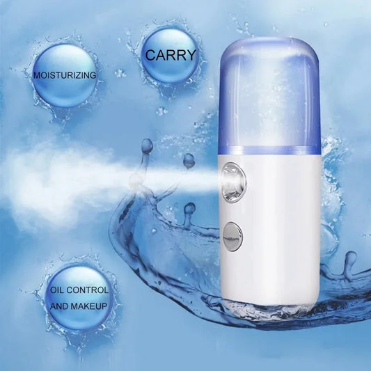 Nano Facial Hydrator Sprayer Face Steamer Nebulizer For Home And Travel Use.