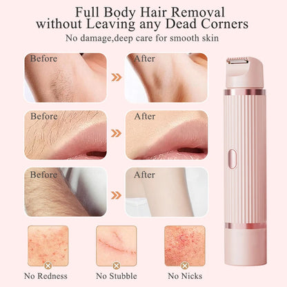 2 in 1 Electric Shaver for Women Double Head Body Hair Removal Underarm Bikini ,body Hair Trimmer Electric Razor